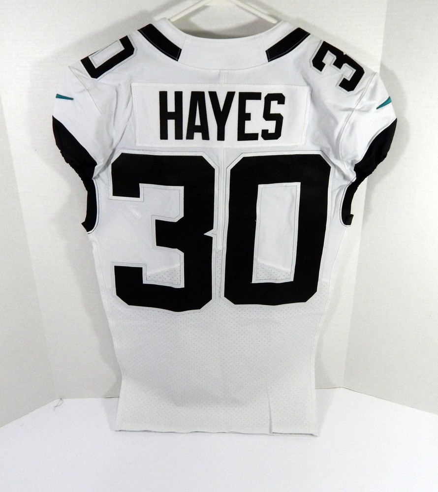 2019 Jacksonville Jaguars Tae Hayes #30 Game Issued White Jersey 100 25 P 38 1