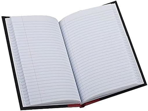 Boorum & Pease 96304 Record/Account Book, Black/Red Cover, 144 Pages, 5 1/4 x 7