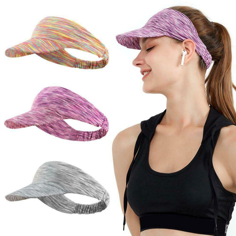 Women's Wide Brim Clip-On UV Protection Visor Hat for Sun Shade