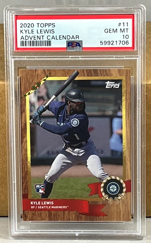 2020 TOPPS ADVENT CALENDAR 11 KYLE LEWIS PSA 10 GEM MINT SEATTLE MARINERS ROOKIE