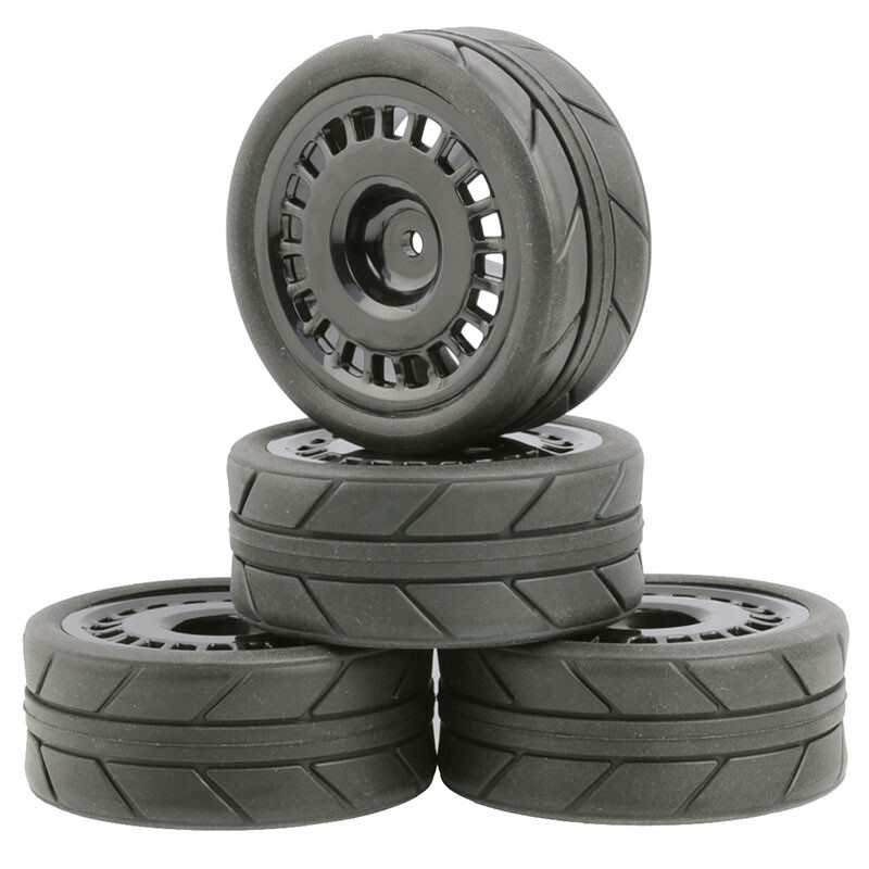 1/10 On-Road RC Car Wheels & Tires for Tamiya TT01 TT01E TT02 M05 M03 Traxxas 4Tec