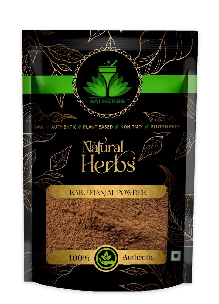 SAI HERBS Dried Raw Karu Manjal Powder for Skin Health & Wellness Boost