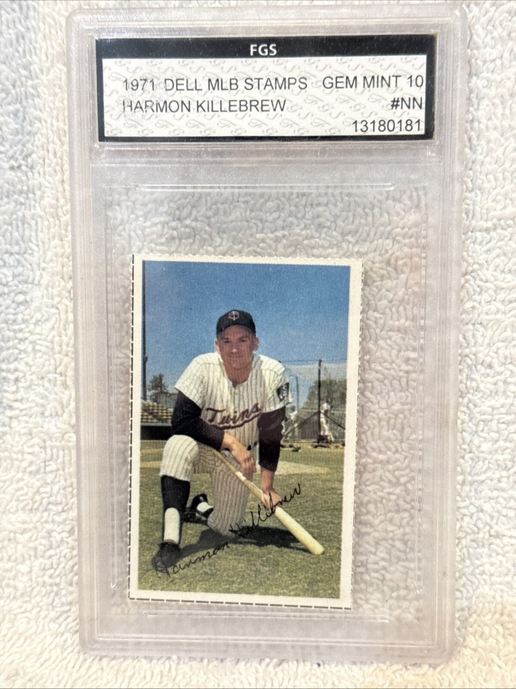 VINTAGE 1971 Dell Stamps Harmon Killebrew Stamp, Minnesota Twins FGS 10 GEM MINT