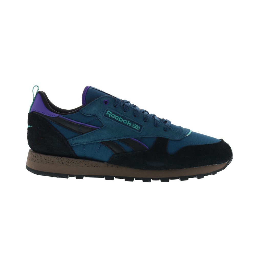 Reebok Classic Leather Mens Blue Suede Lace Up Lifestyle Sneakers Shoes