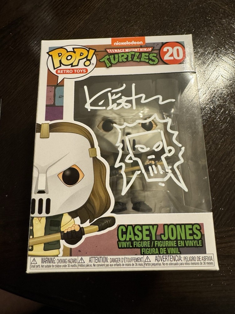 Funko Pop Casey Jones 20 Signed And Sketch By Kevin Eastman COA