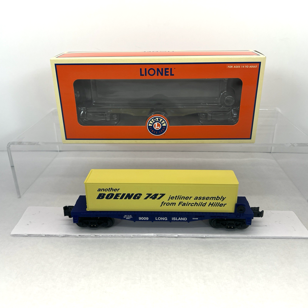 Lionel 6-52498 RMLI 2010 Boeing Fairchild Hiller COFC New O Club Long Island Train Set