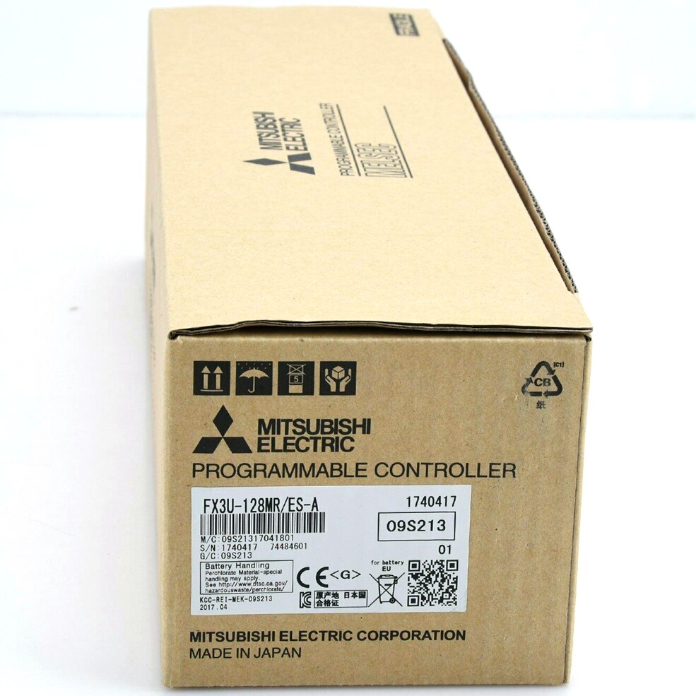 Mitsubishi Programmable Controller PLC FX3U-128MR/ES-A New NIB + FX3U-232-BD