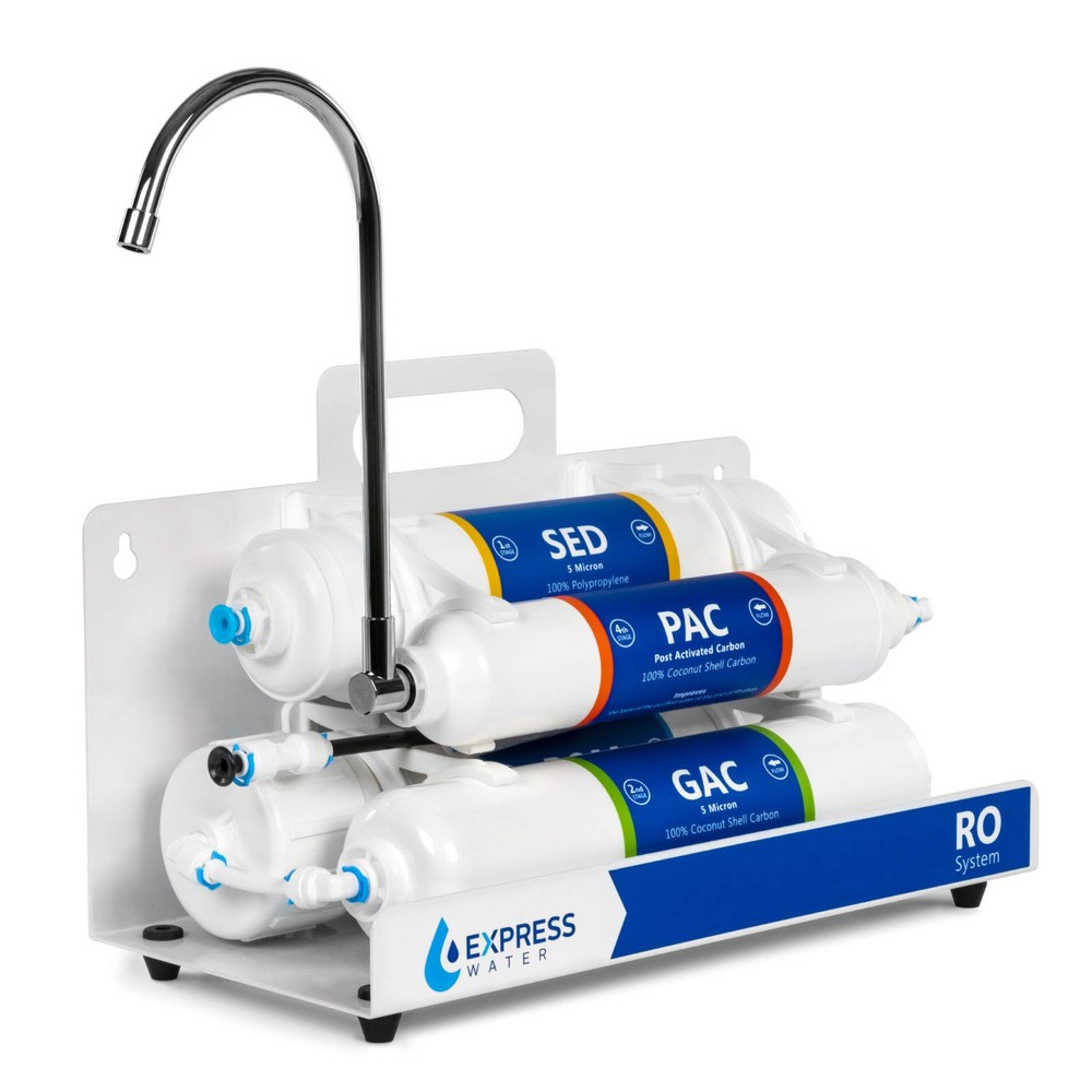 EZRO5 Countertop Reverse Osmosis Water Filtration System, RO, White