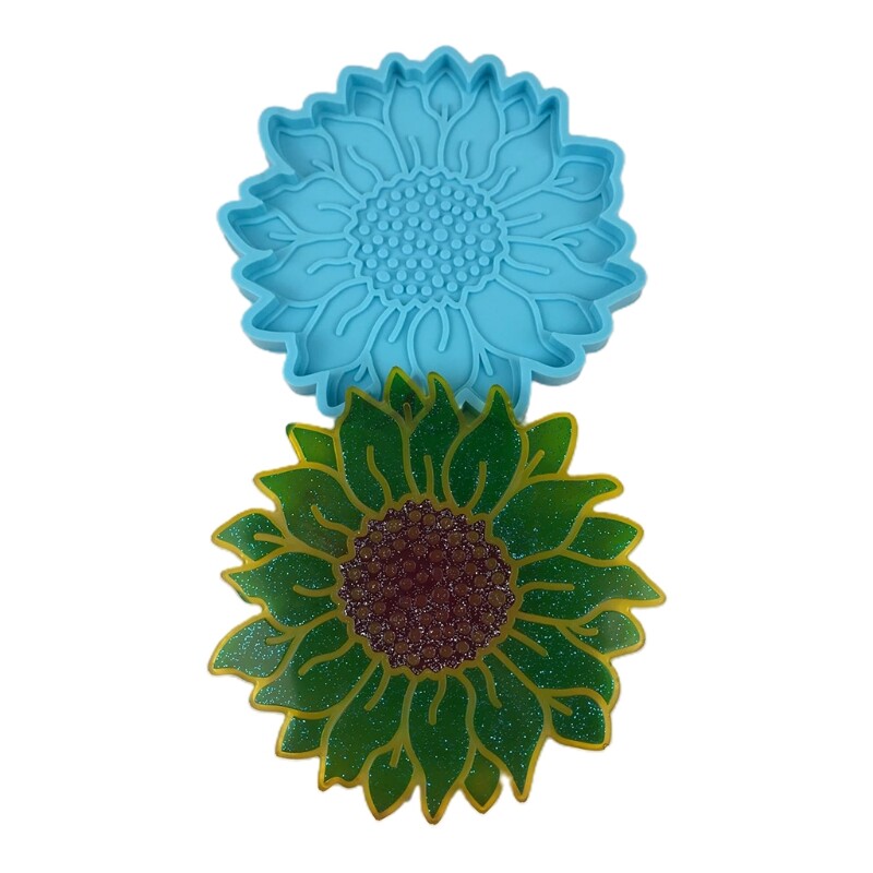 DIY Sunflower Resin Mold for Jewelry Crafts & Cup Mats