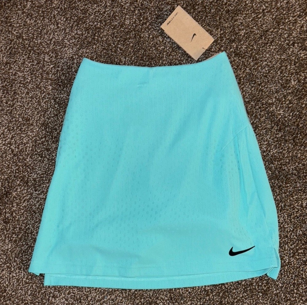Nike Womens Light Blue Athletic Skort with Swoosh Logo