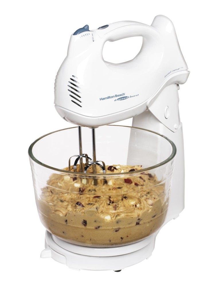 6-Speed 275W Stand Mixer with 4-Quart Glass Bowl for Baking