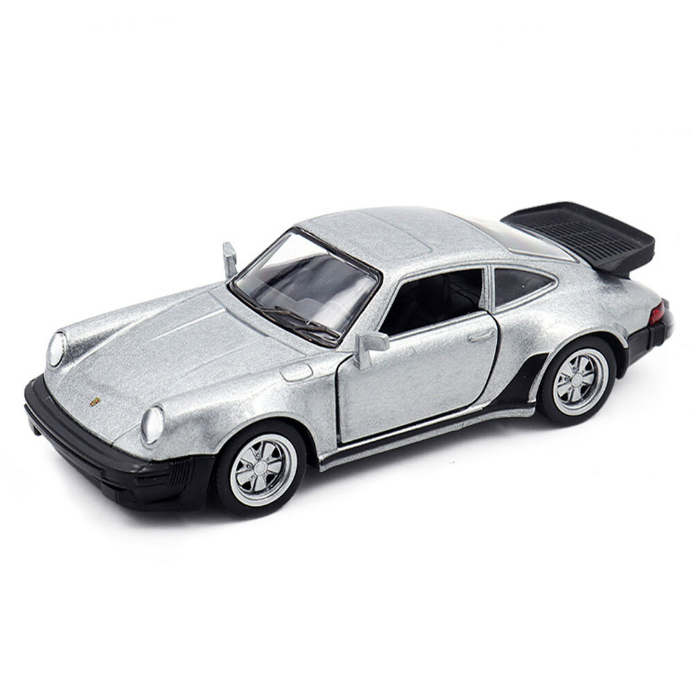 1/36 1978 Porsche 911 Turbo Model Car Diecast Toy Vehicle Metal Pull Back Silver