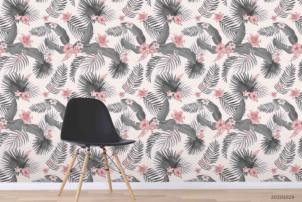 3D Flowers Leaves Flora Pattern Wall Murals Wallpaper Murals Wall Sticker