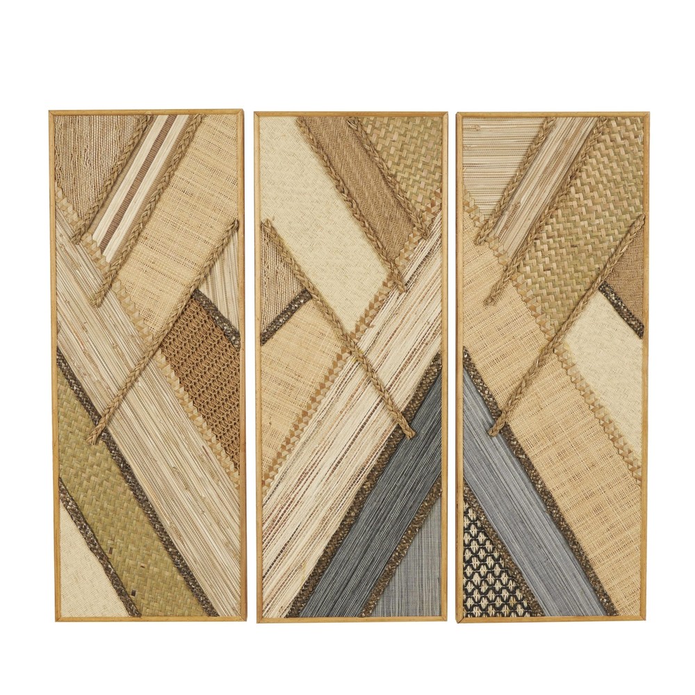 Wooden Geometric Handmade Home Wall Decor Textured Mixed Media Diagonal Wall ...