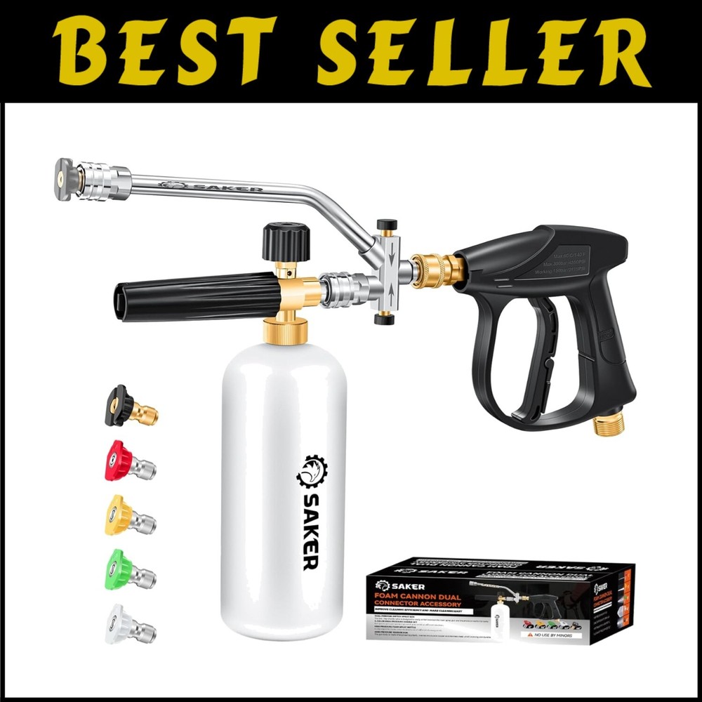 Versatile Foam Cannon Dual Connector for Efficient Car Washing and Cleaning