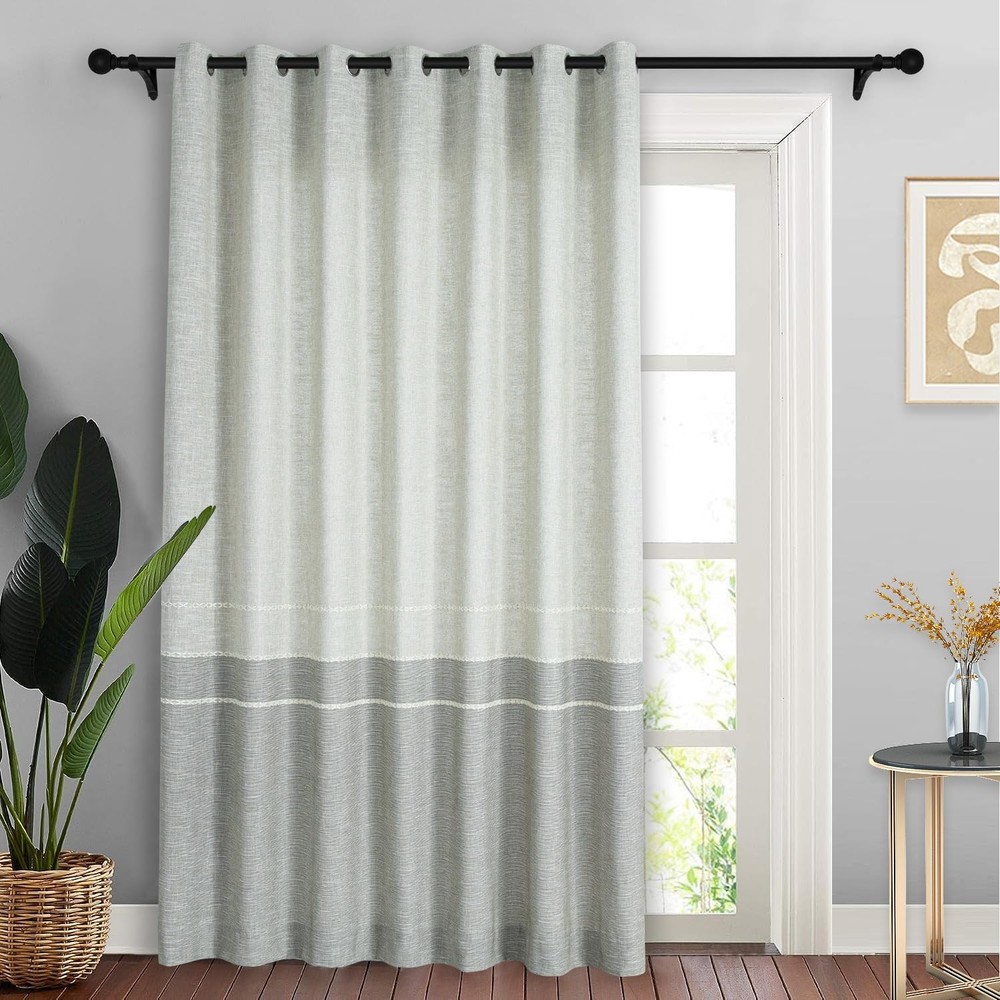 Extra Wide 100x84 Inch Light Filtering View Reducing Decorative Curtains