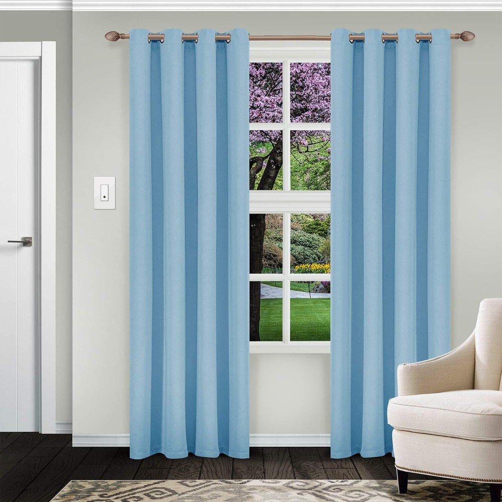 Blackout Curtains, Room Darkening Window Accent for Bedroom, Sun Blocking, Th...