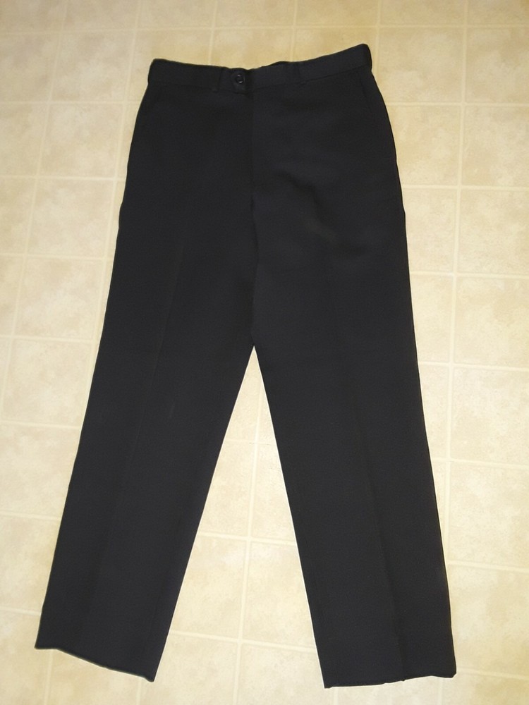 Alfani  Black Striped  Flat Front Dress Pants Sz 31X30