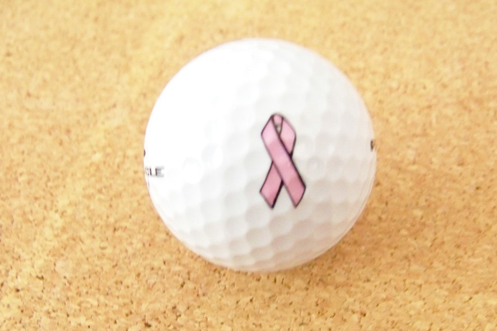 Pink Ribbon breast cancer Pinnacle Lady 1 golf ball