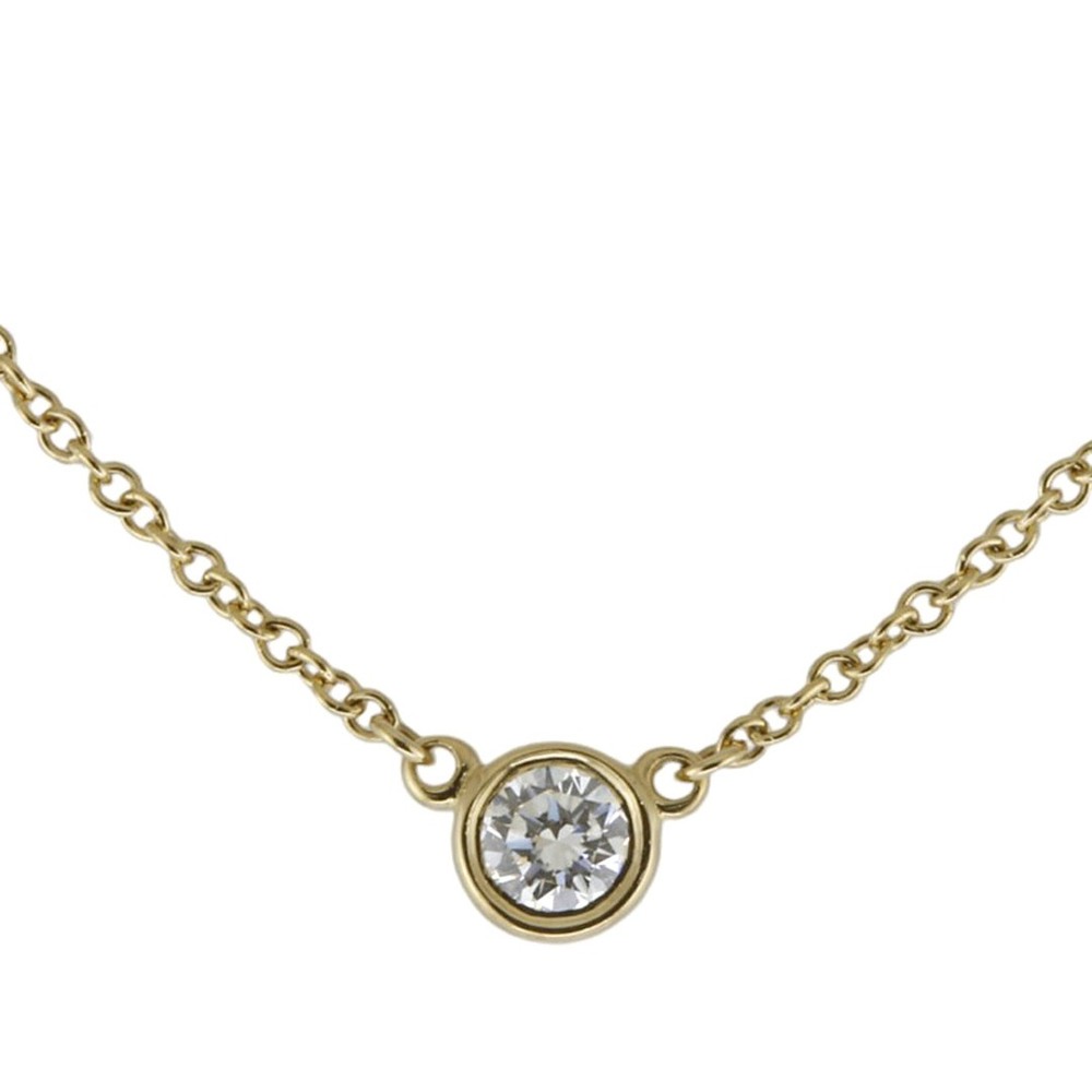 Tiffany by the Yard 18K yellow gold diamond necklace 0.12ct ladies