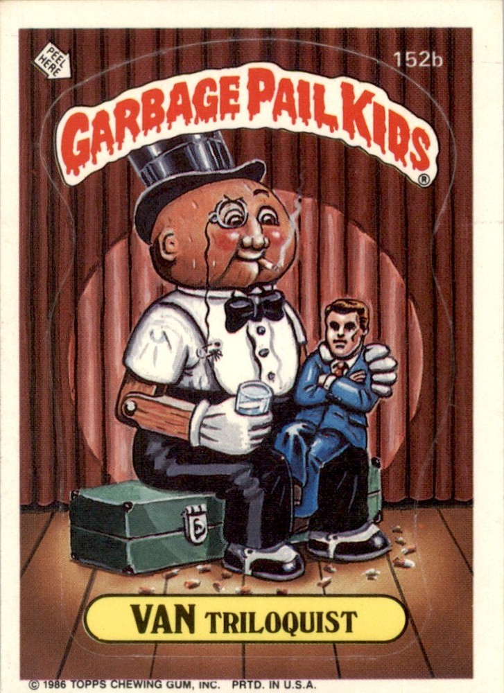 1986 Garbage Pail Kids Series 4 #152b Van Triloquist NM