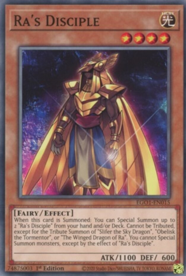 Ra's Disciple EGO1-EN015 Common 1st Edition Near Mint Yugioh Card