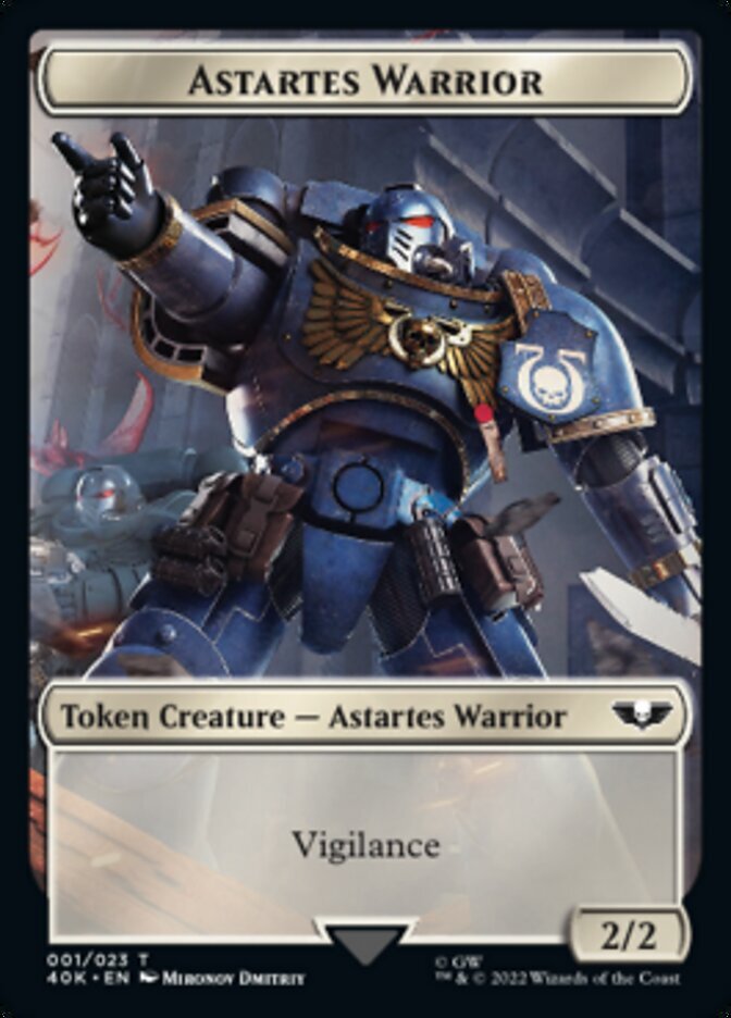 Astartes Warrior 001 Robot Double-Sided Warhammer 40K Token Nea