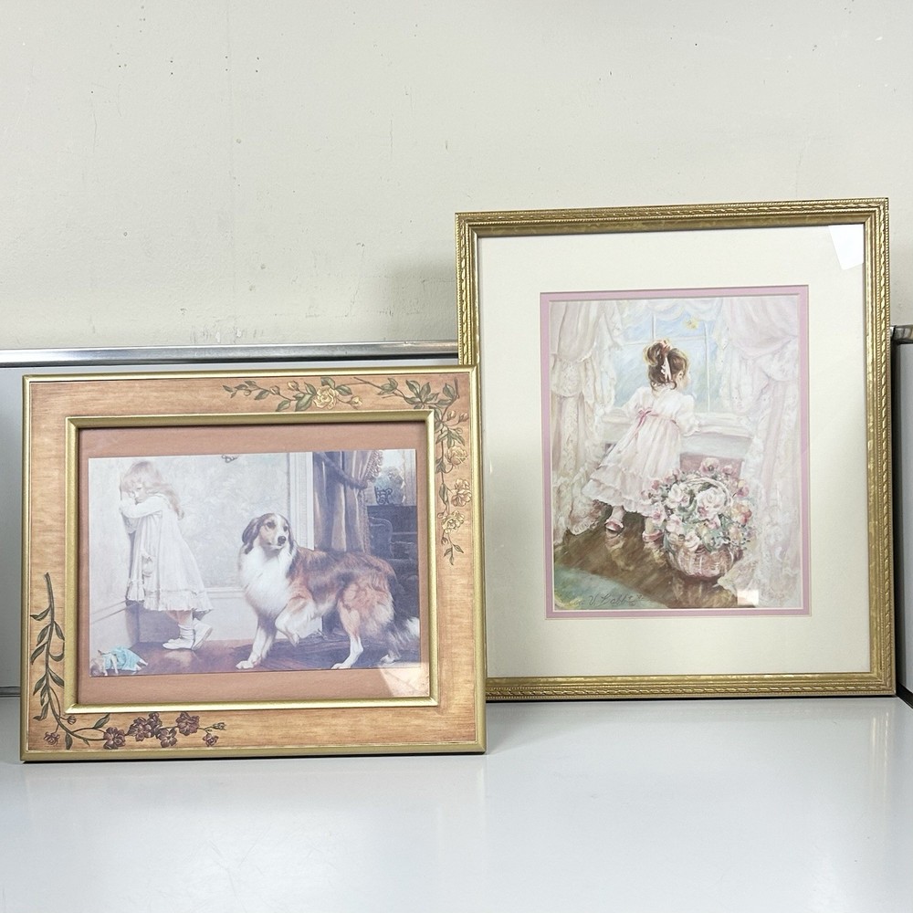 Set Of Two Vintage Framed Artwork