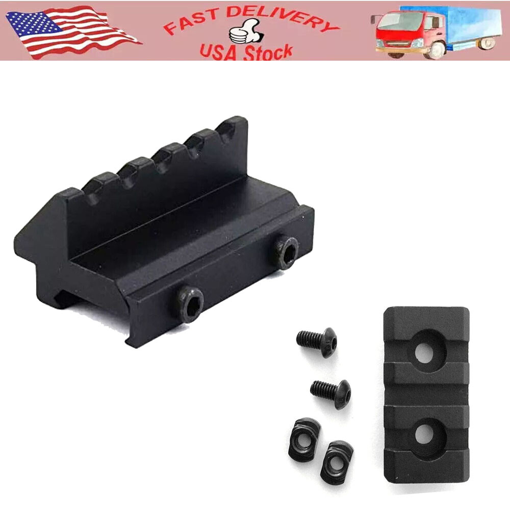 Offset 5-Slot Picatinny Rail Mount with 3-Slot Section in Aluminum