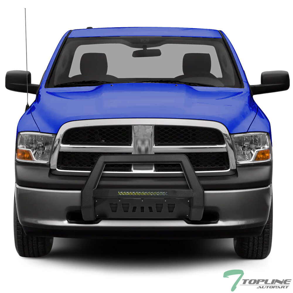 TLAPS For 09-18 Ram 1500/19-24 Classic HeavyDuty LED Bull Bar Guard Textured Blk