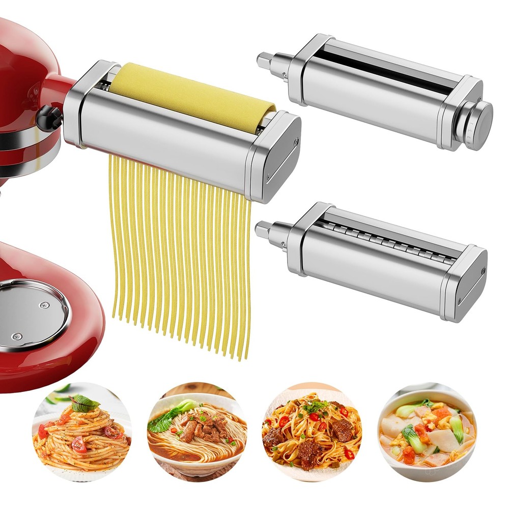 KitchenAid Stand Mixer Pasta Attachment with Sheet Roller and Cutters
