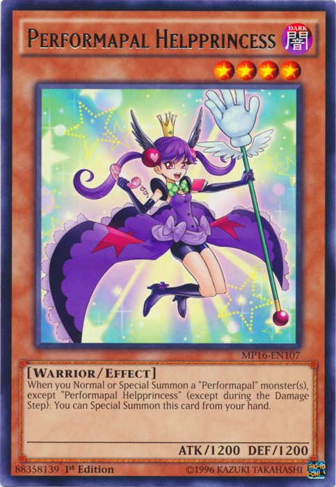 Performapal Helpprincess 1st Ed Rare MP16-EN107 Moderately Played MTG Card
