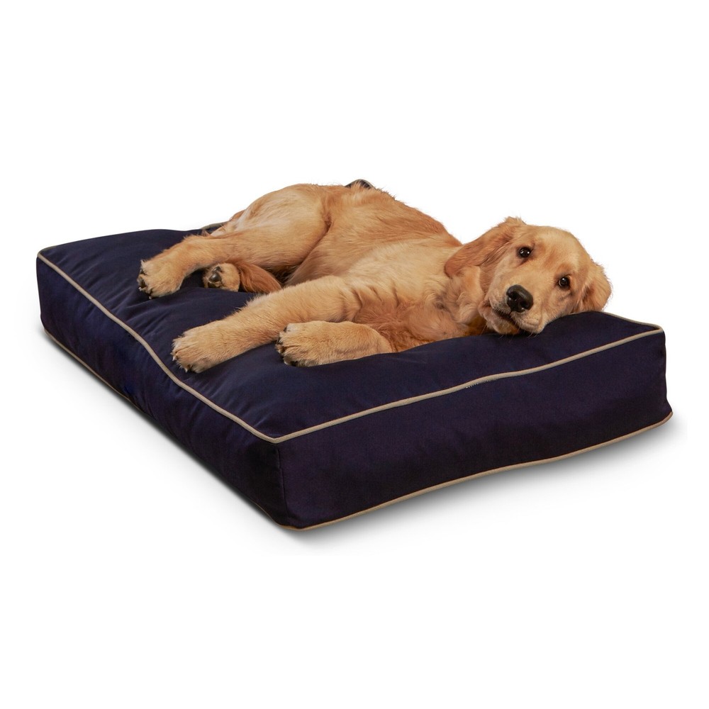 Happy Hounds Casey Rectangle Indoor/Outdoor Dog Bed Navy Small (36