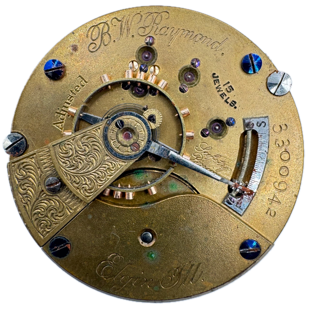Antique 18 Size Elgin 15 Jewel Mechanical Hunter Pocket Watch Movement 70 USA