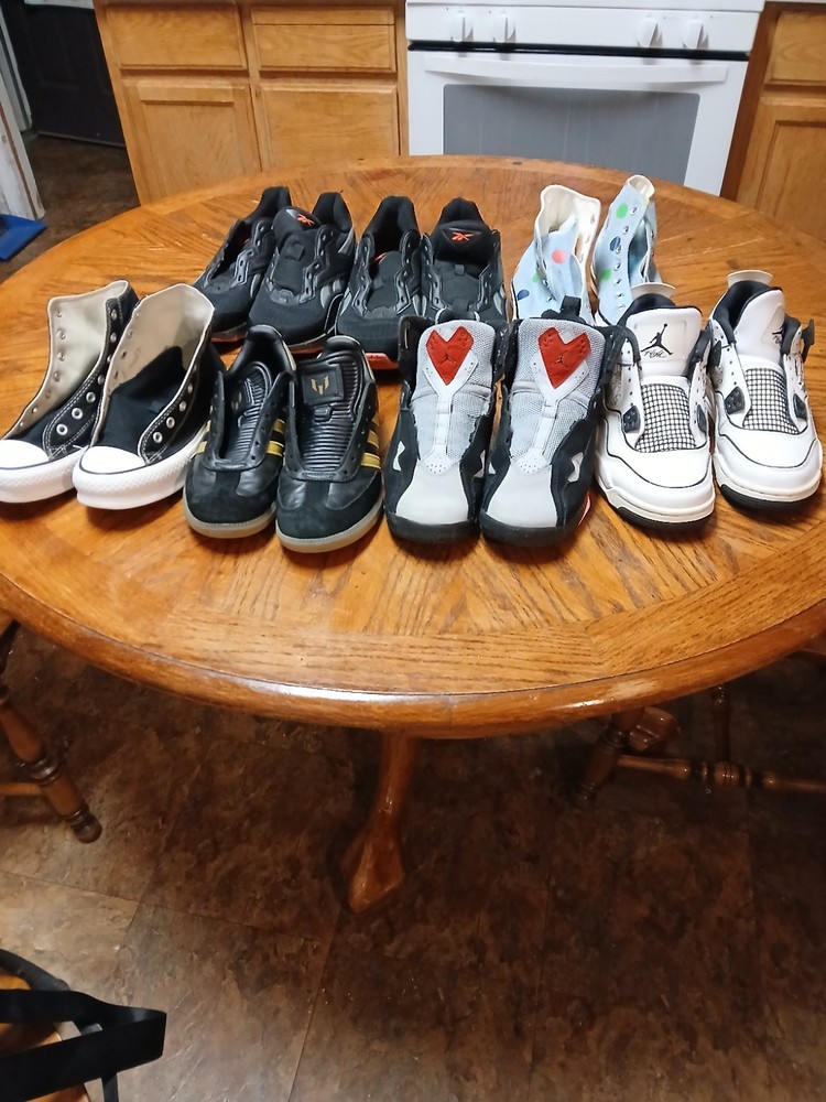 Jordan's, Adidas, Reeboks, Converse kids shoes size 4.5y to 6y