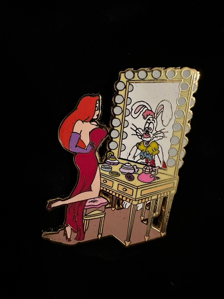 Disney Store LE 250 Jessica and Roger Rabbit Vanity Mirror Pin New