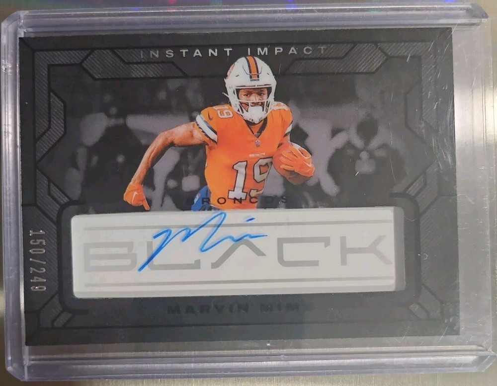 Marvin Mims  2024 Panini Black   Instant Impact   Autograph   150/249