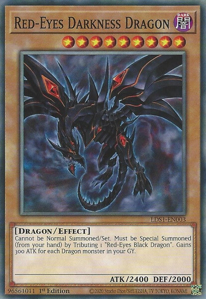 Red-Eyes Darkness Dragon - LDS1-EN003 - Common - 1st Edition x3 - Near Mint