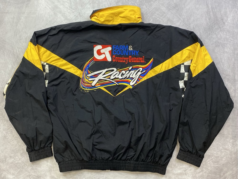 Vintage Shane Hall NASCAR Farm & Country Racing Jacket XL