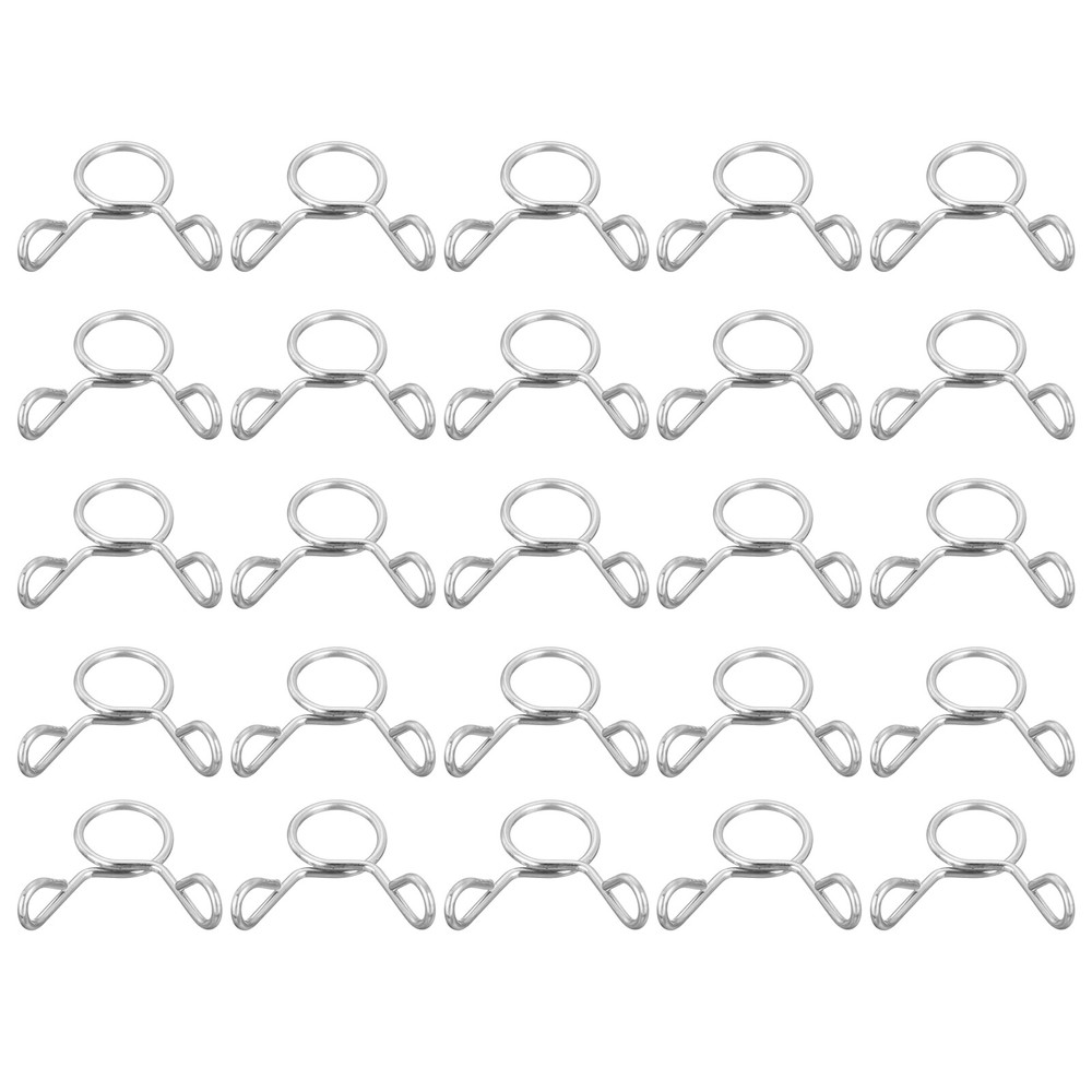 25 Pcs Fuel Line Hose Tubing Spring Clips 7.5mm Water Pipe Spring Clip Clamps