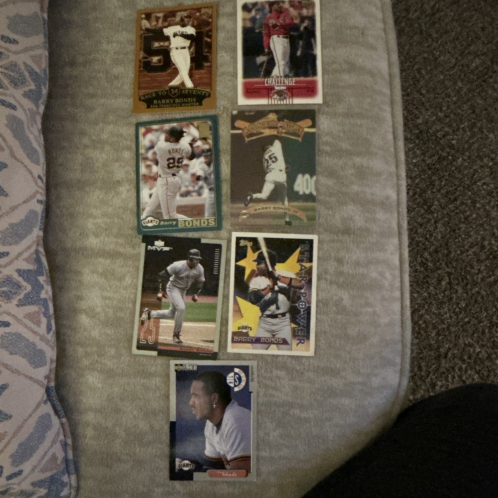 Barry Bonds San Francisco Giants MLB Card Lot 7 Topps Upper Deck 3-Time MVP Sets