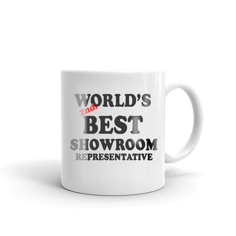 World's 2nd Best Showroom Representative Coffee Tea Ceramic Mug Office Cup Gift