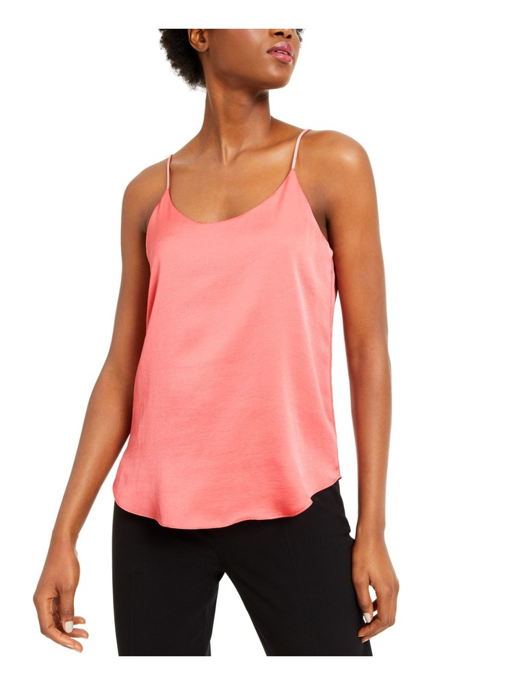 BAR III Women’s Pink Lined Sleeveless Scoop Neck Tank Top in Size XS for a Stylish Casual Look
