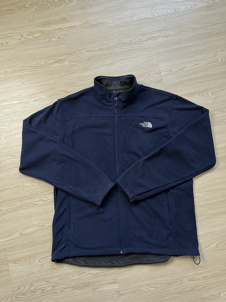 The North Face Windwall Fleece-Lined Mock Neck Jacket for Men in Navy - Size XL