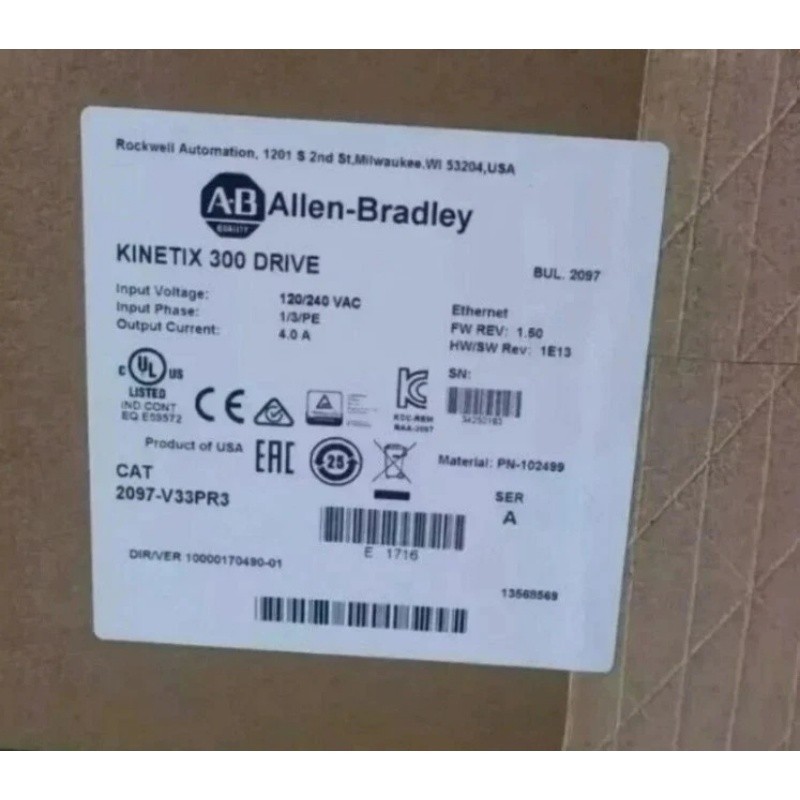 Allen Bradley 2097-V33PR3 SER Kinetix 300 Servo Drive 2097V33PR3