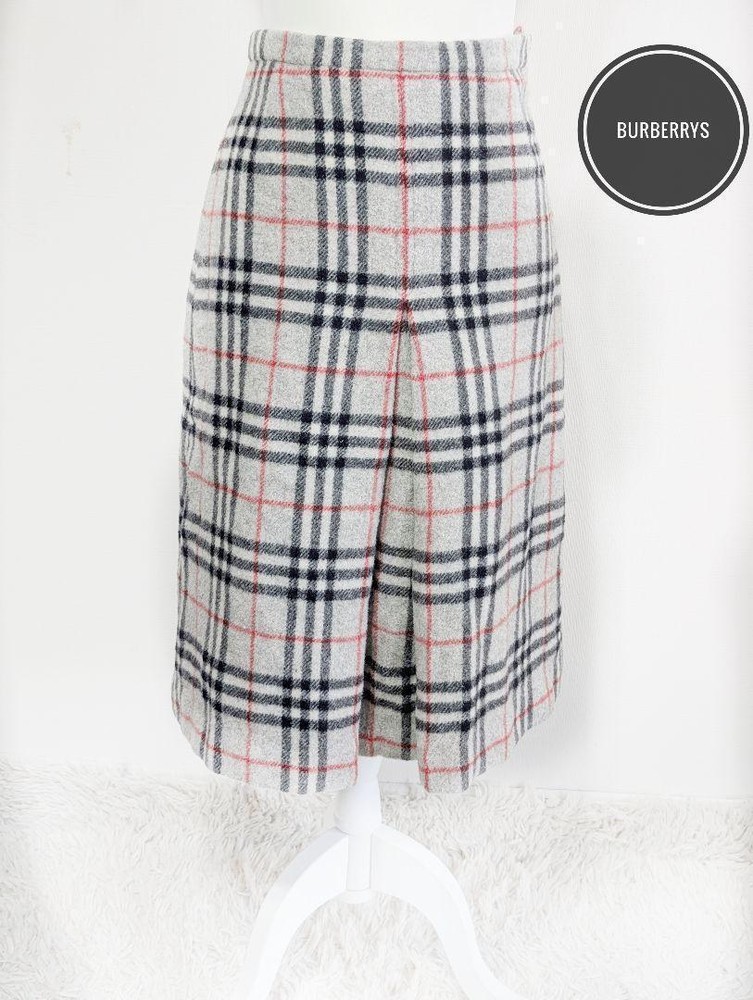 Rare Burberry Skirt Nova Check M Size Wool