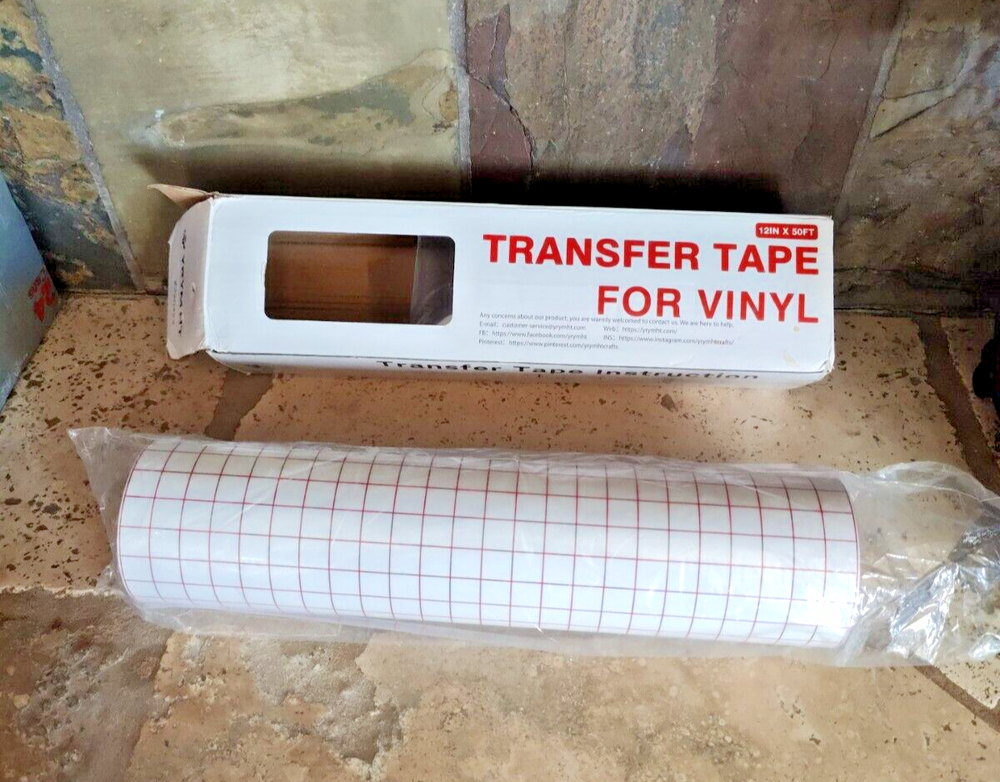 Clear Transfer Tape for Vinyl Red Grid 12