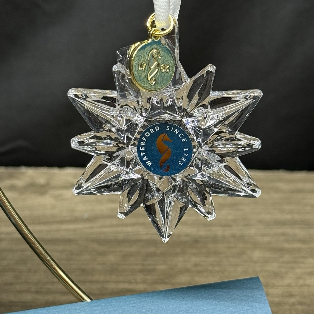 Crystal Christmas Tree Ornament Mini Star by Waterford Starburst Snowflake 1059664  