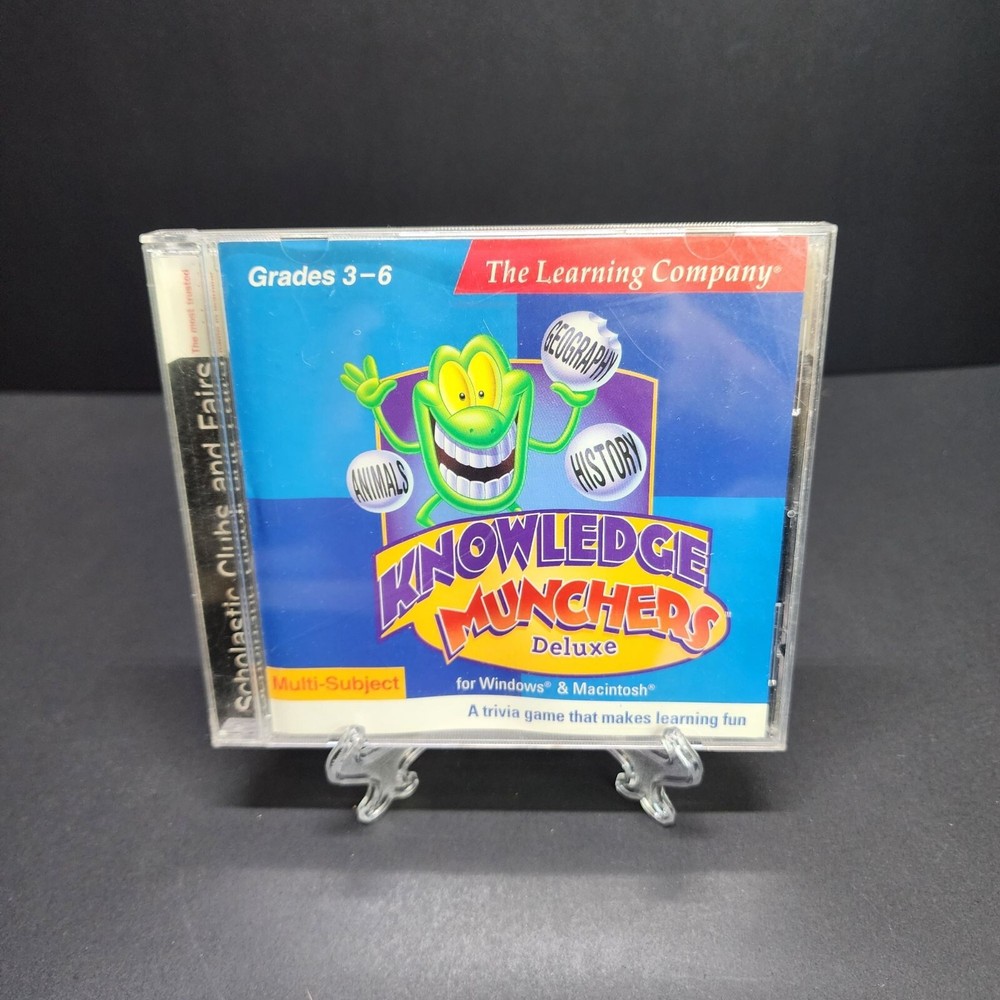 Knowledge Munchers Deluxe PC Game CD ROM - Multi-Subject Trivia Game