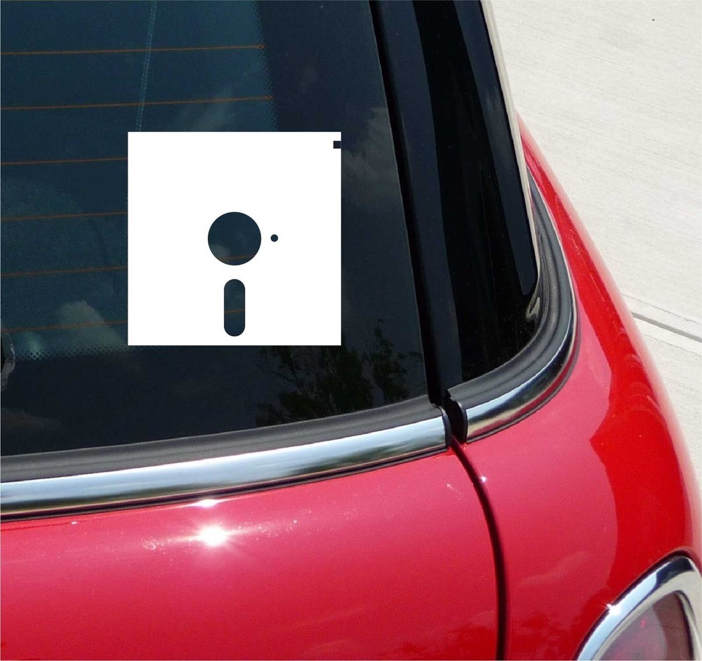 5.25 5 1/4 FLOPPY DISK FUNNY GRAPHIC DECAL STICKER ART CAR WALL DECOR